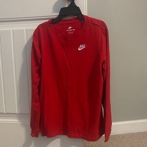 Nike Red Crew Neck Long Sleeve